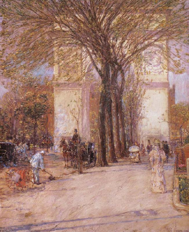 Childe Hassam Washington Arch in Spring